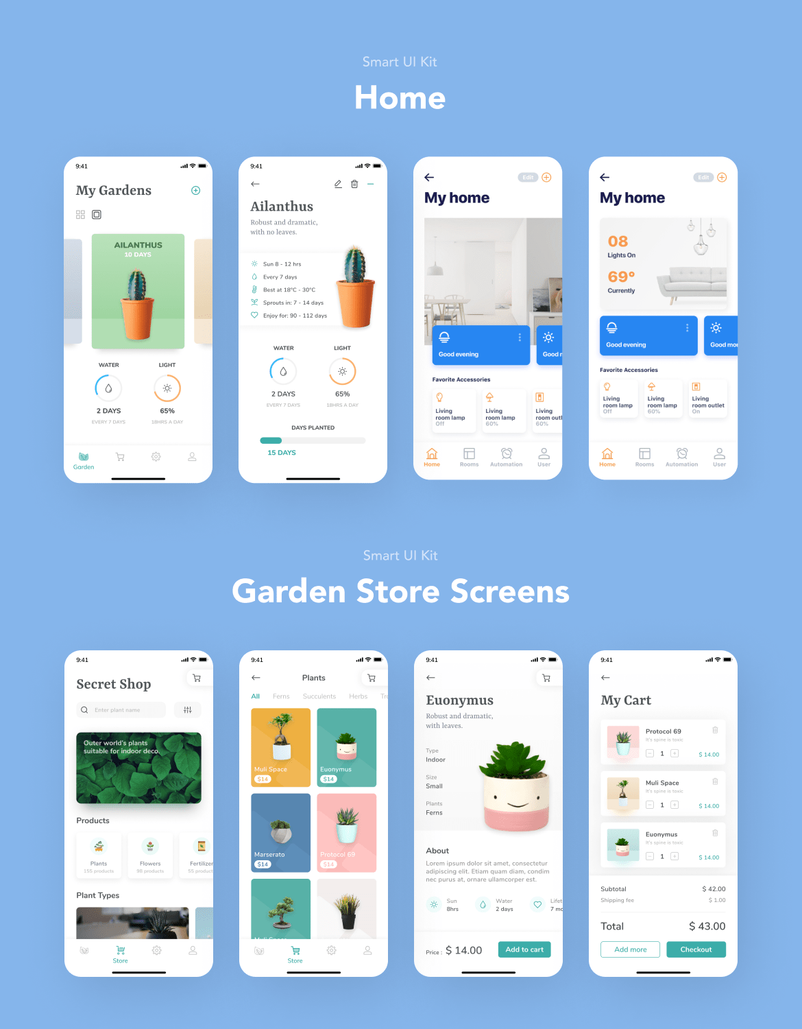 EGarden Smart Garden Management App UI KIT by Capi_Creative_Design